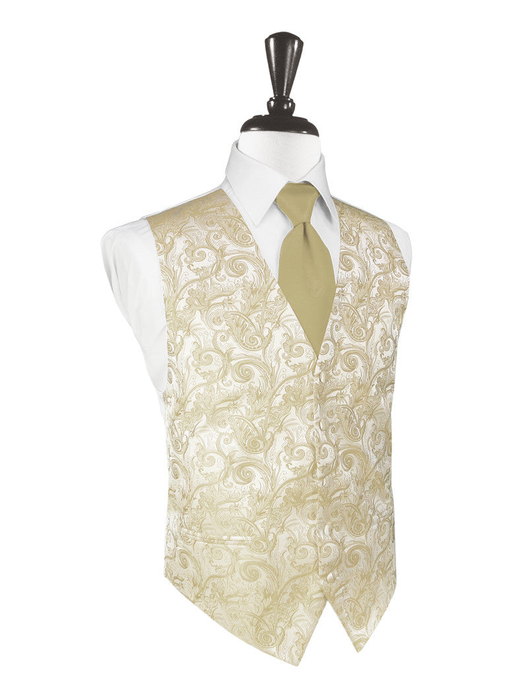 Golden Tapestry Tuxedo Vest