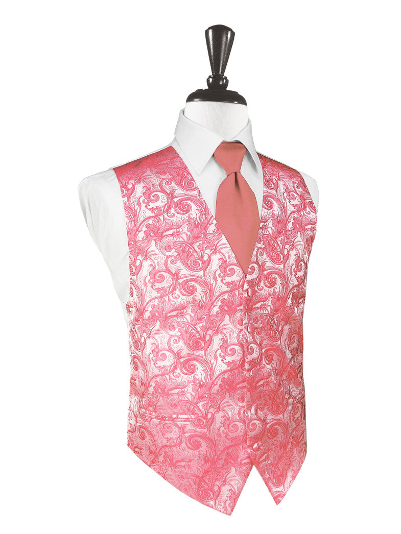 Guava Tapestry Tuxedo Vest