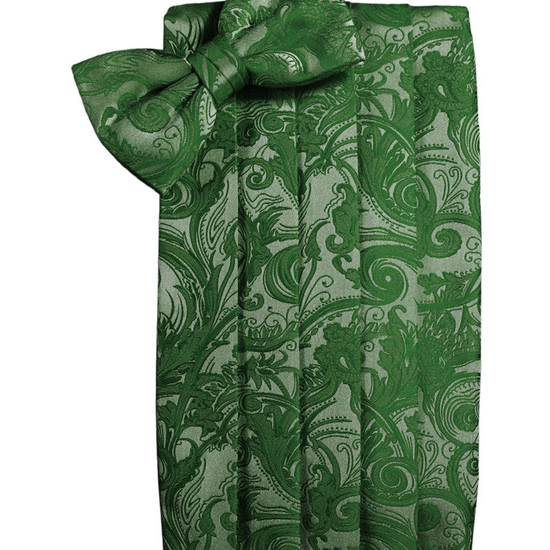 Hunter Green Tapestry Style Cummerbund Set 