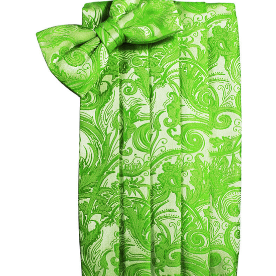 Kelly Green Tapestry Style Cummerbund Set 