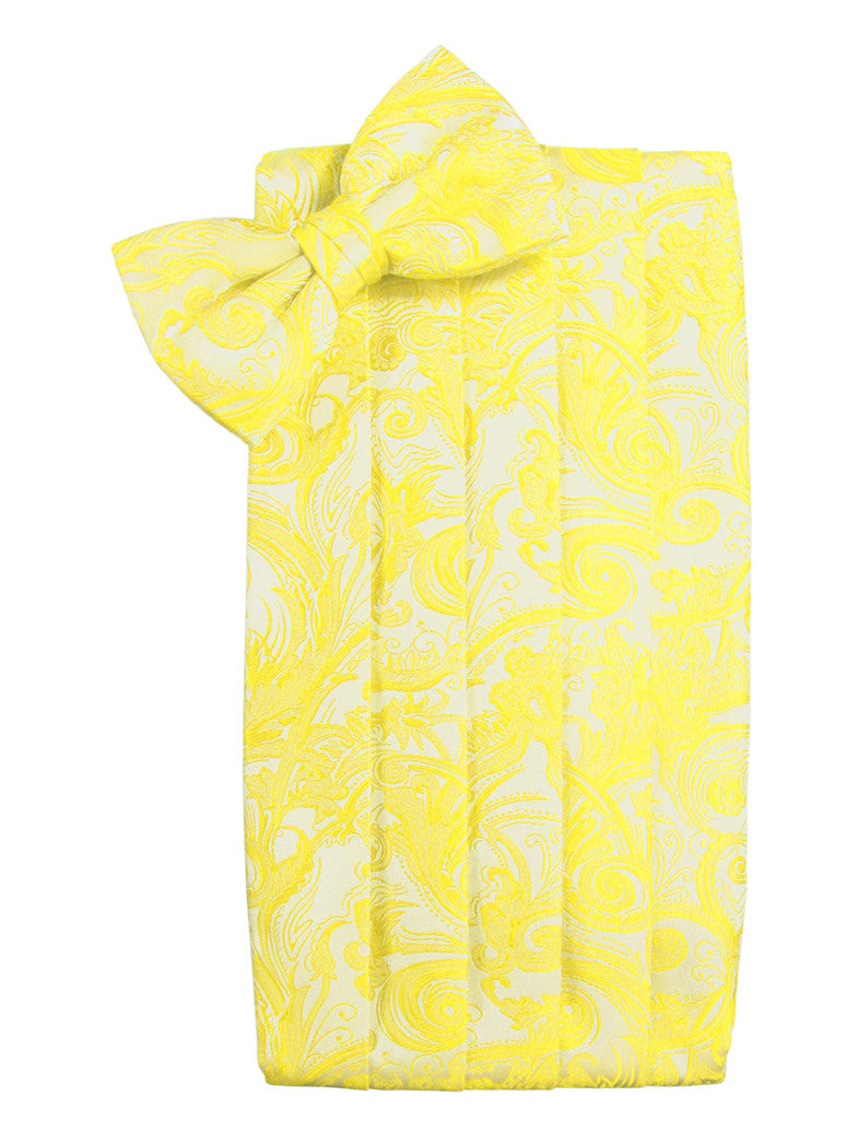 Lemon Tapestry Style Cummerbund Set 