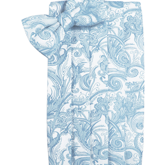 Light Blue Tapestry Style Cummerbund Set 