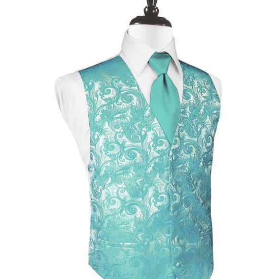 Mermaid Tapestry Tuxedo Vest