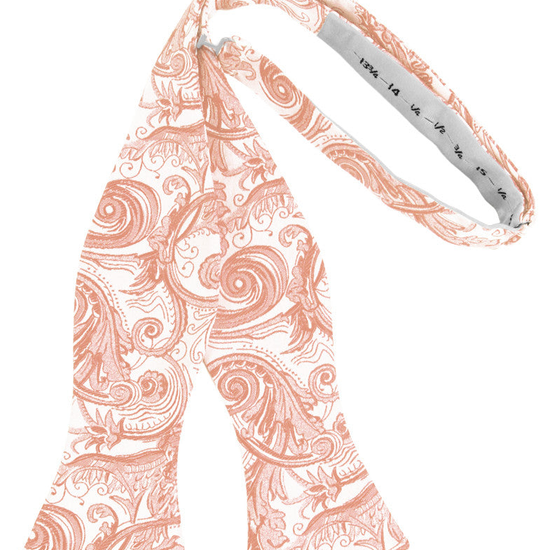 Peach Tapestry Self-Tie Formal Bow Tie