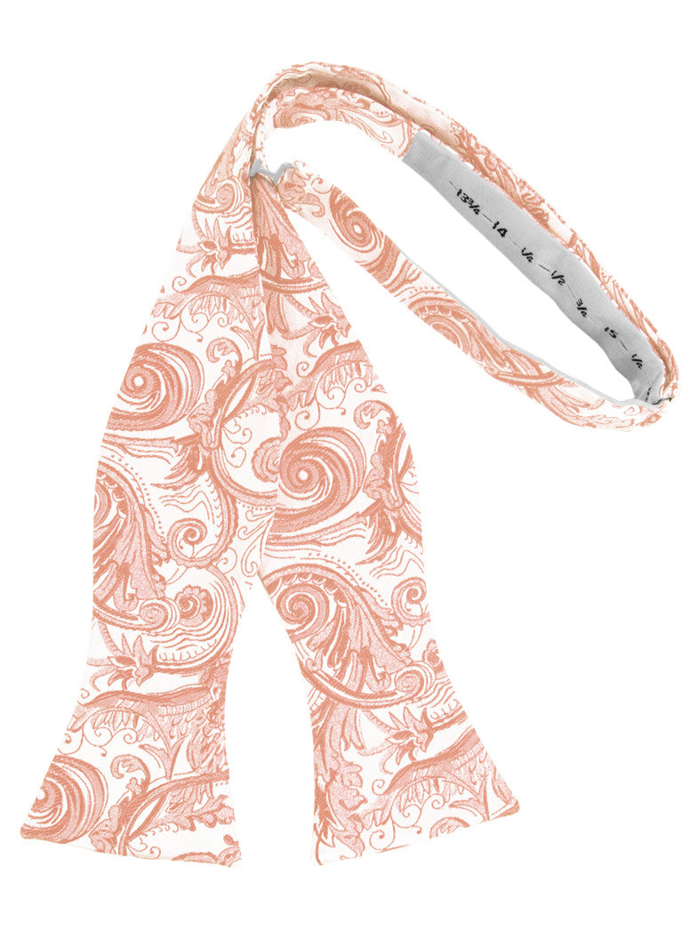 Peach Tapestry Self-Tie Formal Bow Tie