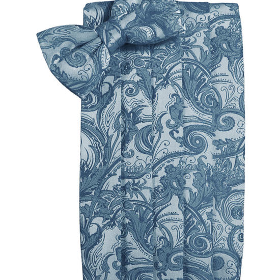 Periwinkle Tapestry Cummerbund Set in "Premier" Satin