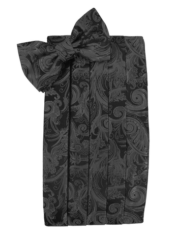 Pewter Tapestry Cummerbund Set in "Premier" Satin