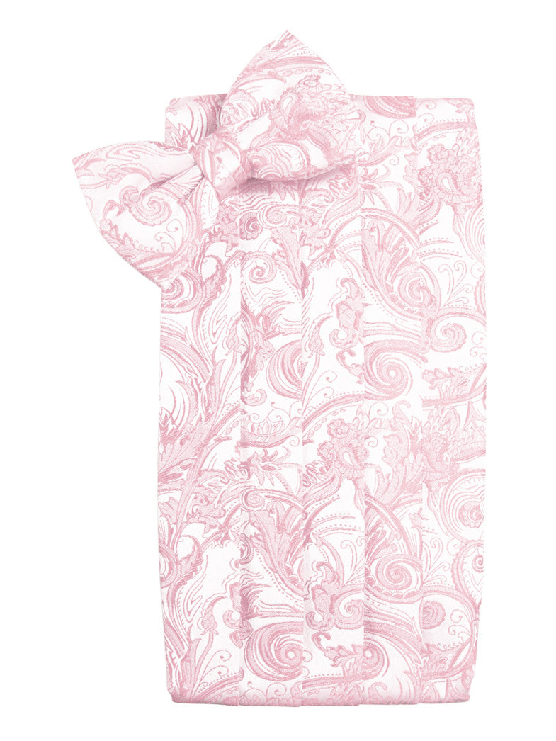 Pink Tapestry Style Cummerbund Set