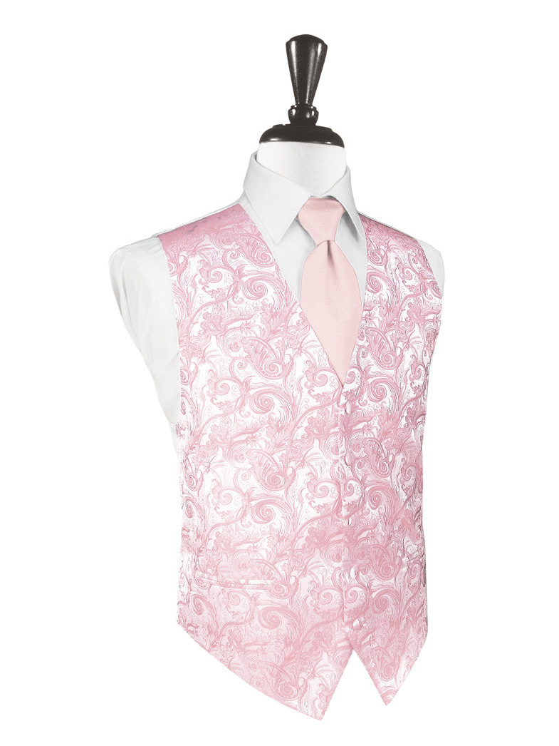 Pink Tapestry Tuxedo Vest