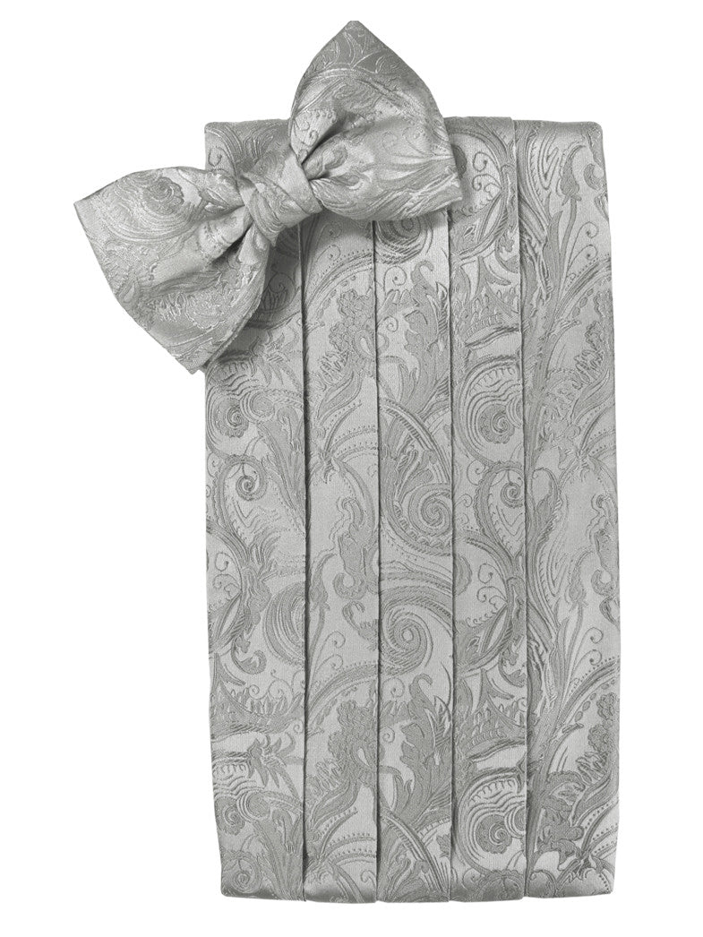 Platinum Tapestry Cummerbund Set in "Premier" Satin