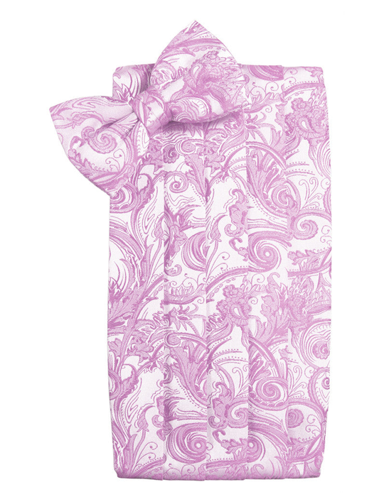 Rose Petal Tapestry Cummerbund Set in "Premier" Satin