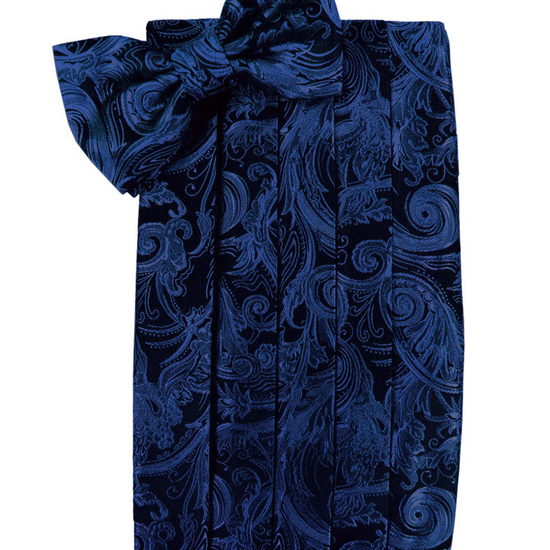 Royal Blue Tapestry Cummerbund Set in "Premier" Satin