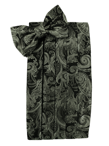 Sage Tapestry Cummerbund Set in "Premier" Satin