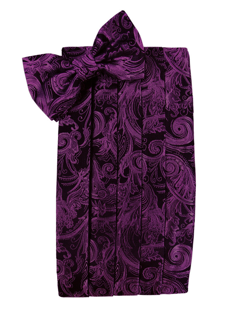 Sangria Tapestry Cummerbund Set in "Premier" Satin