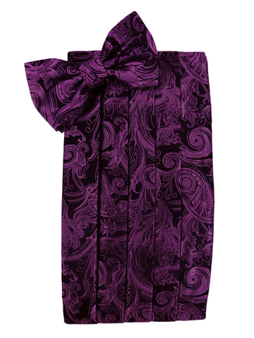 Sangria Tapestry Cummerbund Set in "Premier" Satin
