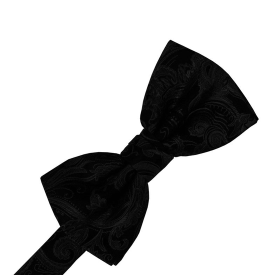 Black Tapestry Silk Formal Bow Tie