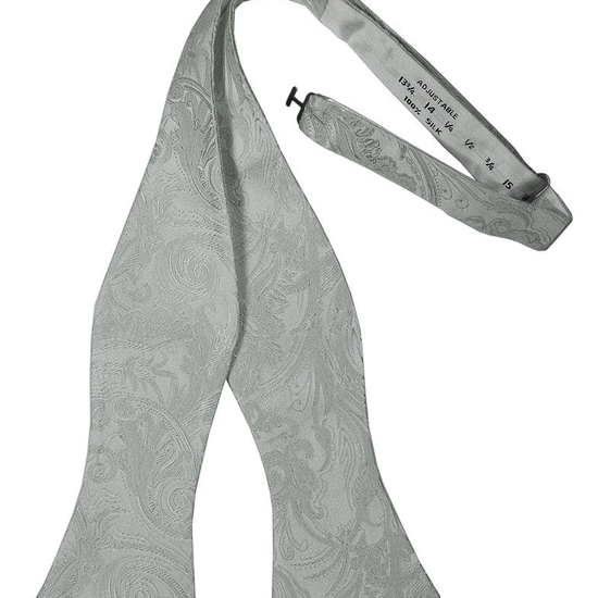 Platinum Tapestry Silk Self-Tie Bow Tie