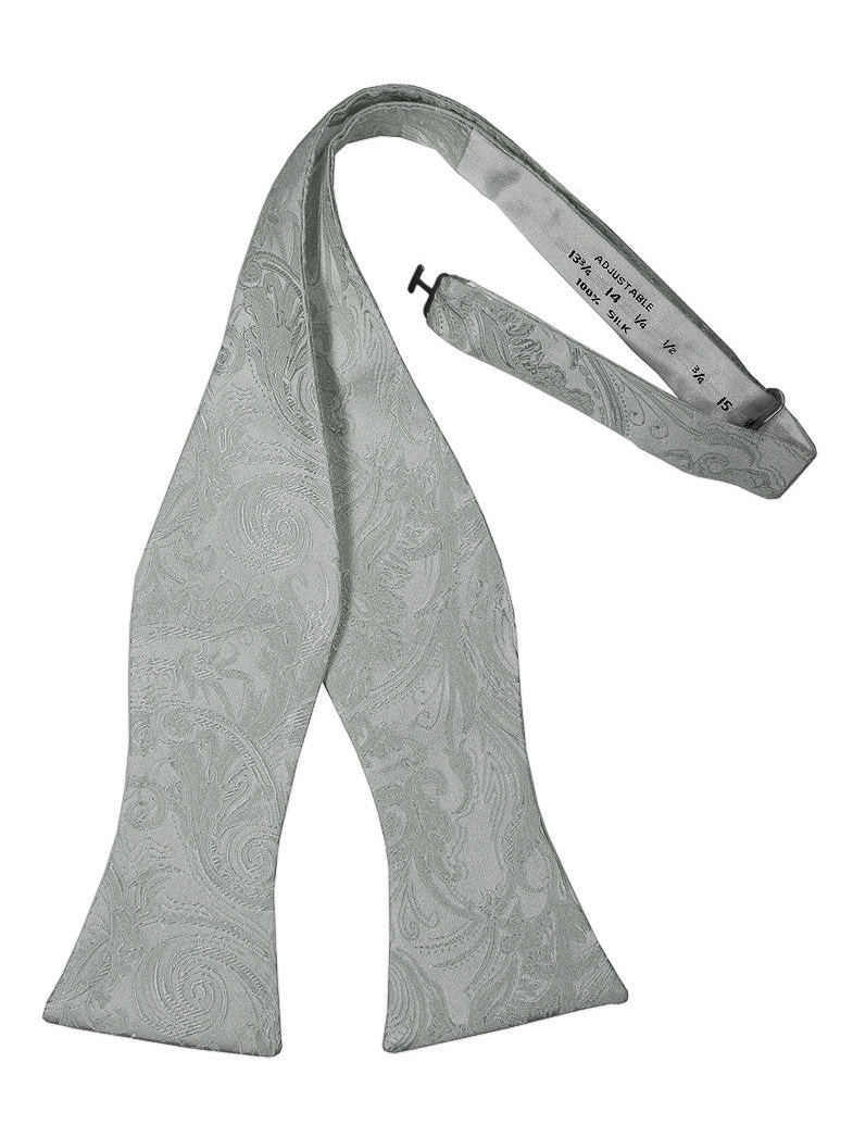 Platinum Tapestry Silk Self-Tie Bow Tie