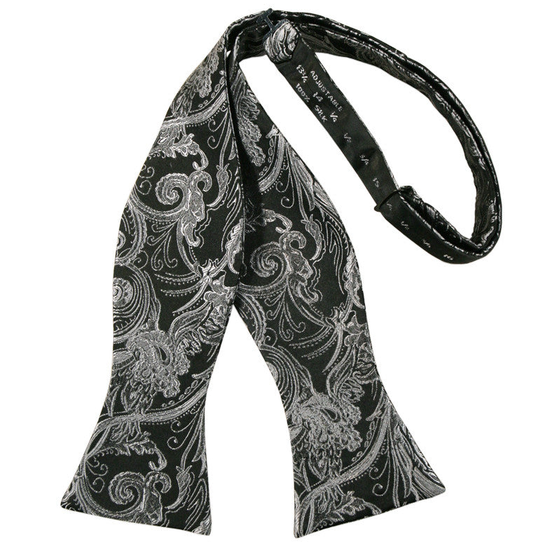 Silver Tapestry Self-Tie Formal Bow Tie