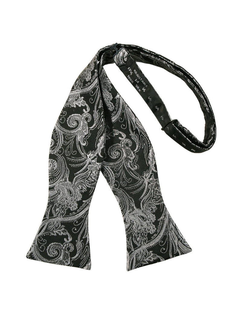 Silver Tapestry Self-Tie Formal Bow Tie