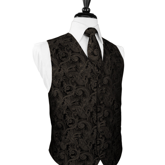 Truffle Tapestry Tuxedo Vest