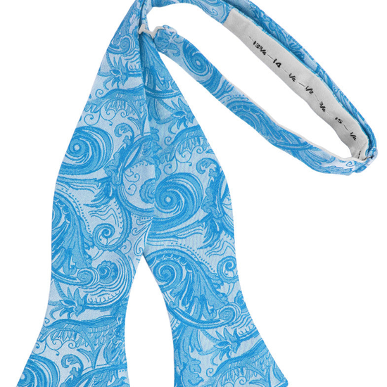 Turquoise Tapestry Self-Tie Formal Bow Tie