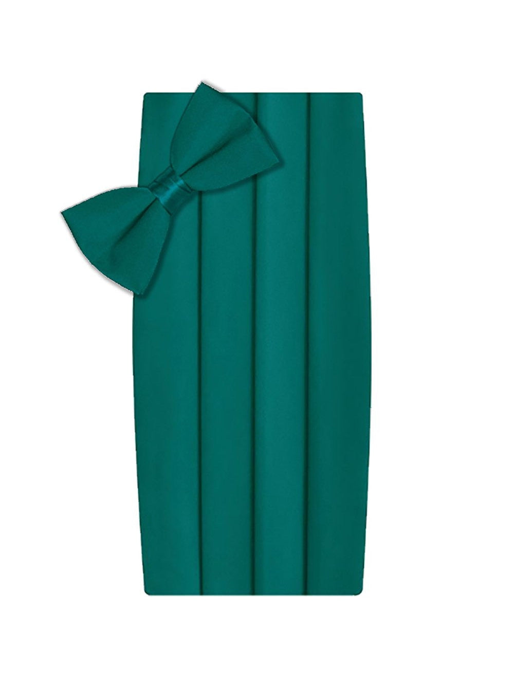 Poly/Satin Cummerbund and Bow Tie Set - Teal