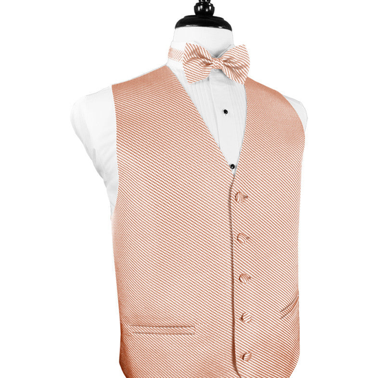 Coral Venetian Tuxedo Vest