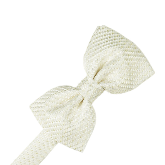 Ivory Venetian Formal Bow Tie