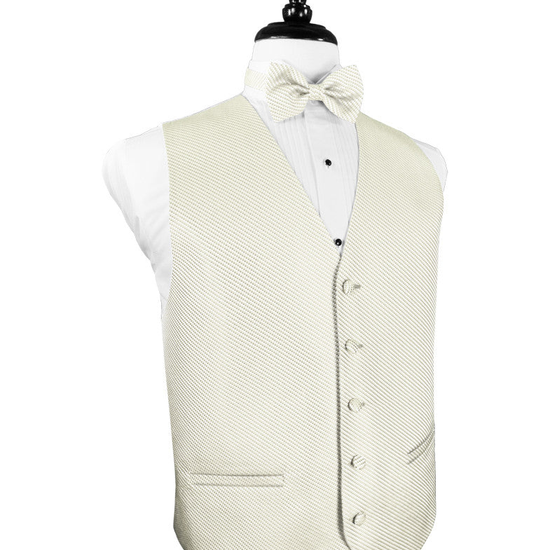 Ivory Venetian Tuxedo Vest