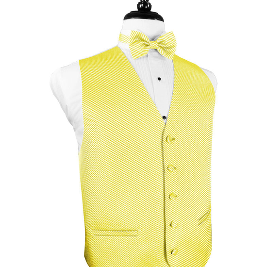 Lemon Venetian Tuxedo Vest