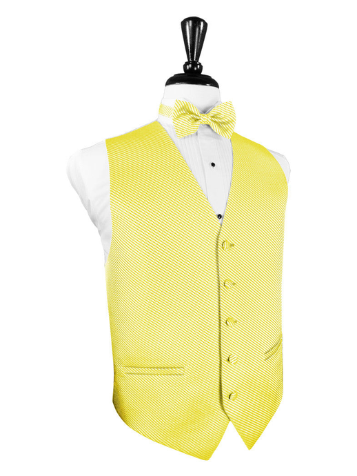 Lemon Venetian Tuxedo Vest