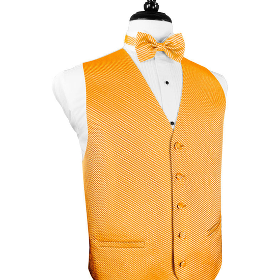 Mandarin Orange Venetian Tuxedo Vest