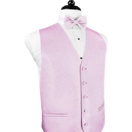 Pink Venetian Tuxedo Vest
