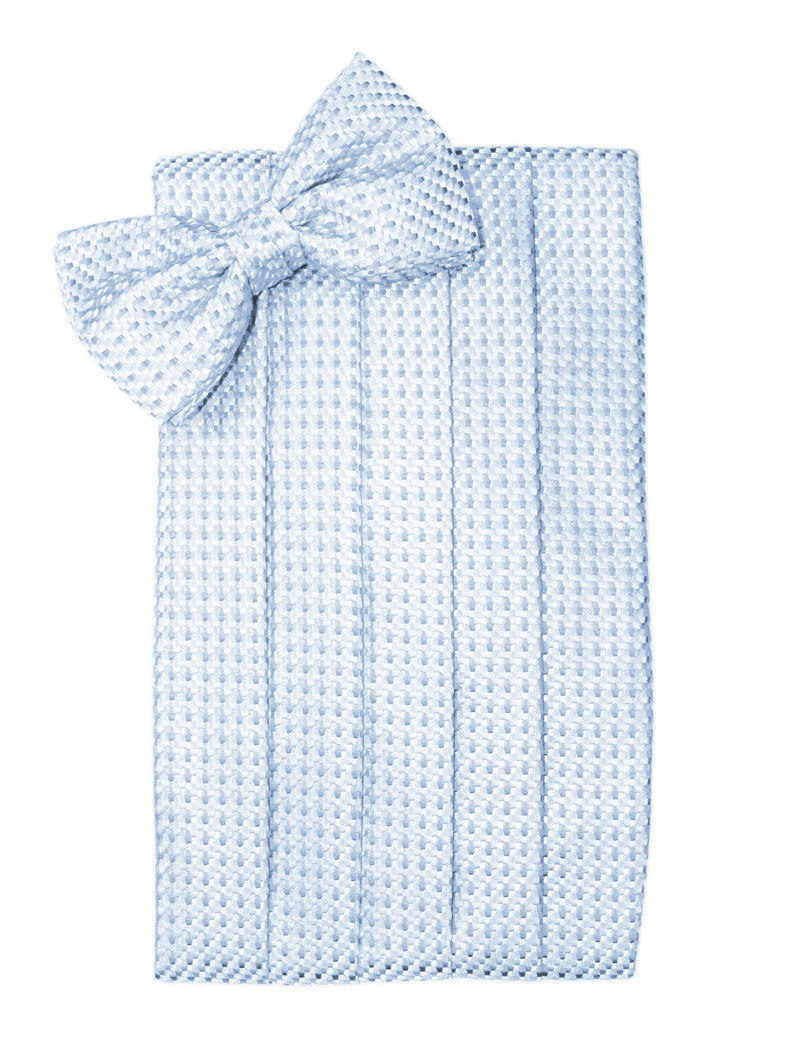 Powder Blue Venetian Cummerbund Set 