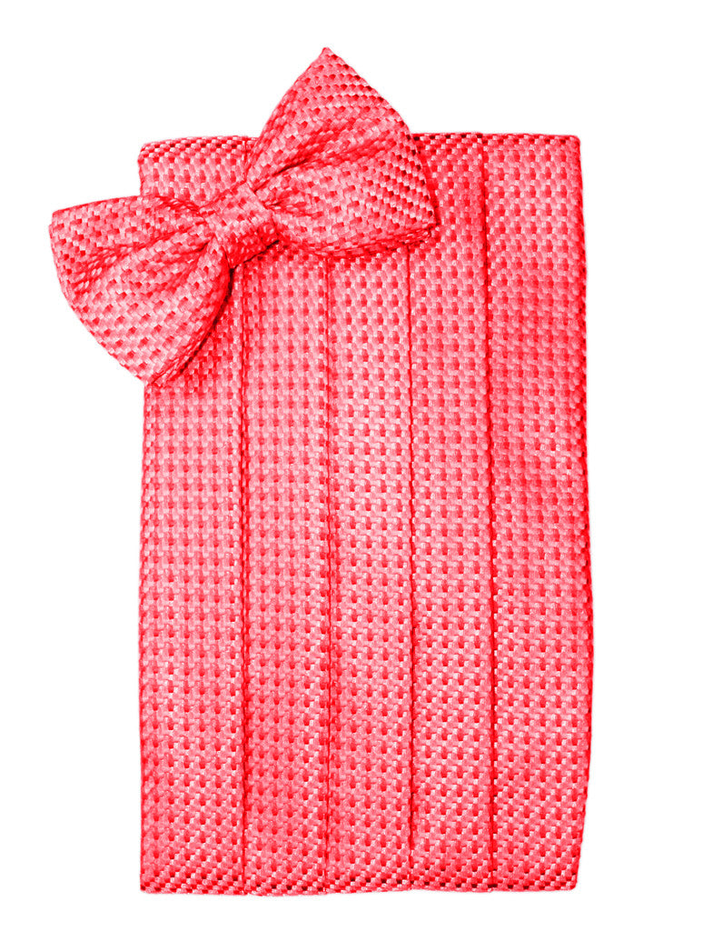Red Cummerbund Set | Interwoven Venetian Pattern | On Sale Now! – Fine Tuxedos