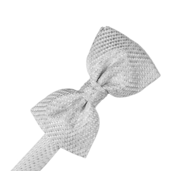 Silver Venetian Formal Bow Tie