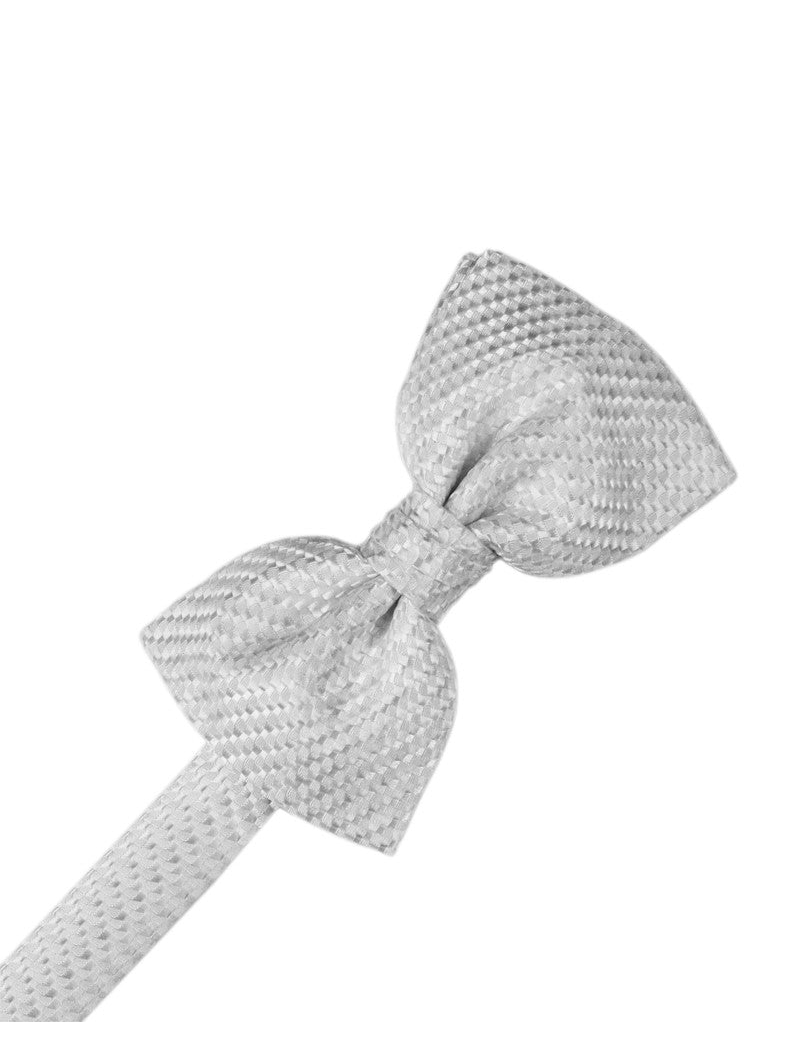 Silver Venetian Formal Bow Tie
