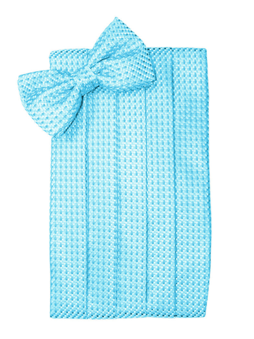 Turquoise Venetian Cummerbund Set 