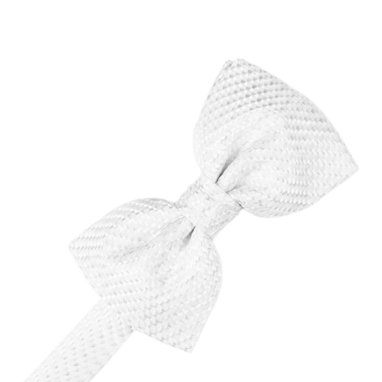 White Venetian Formal Bow Tie