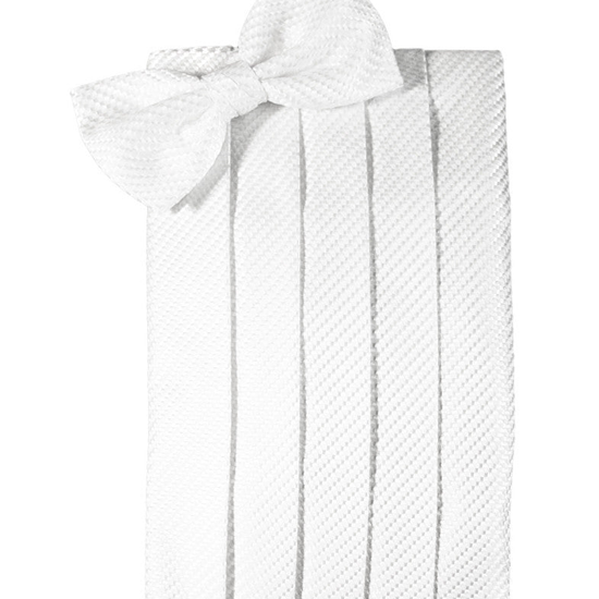 White Venetian Cummerbund Set 