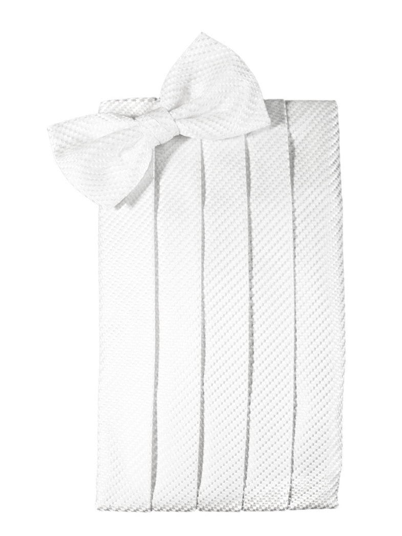 White Venetian Cummerbund Set 