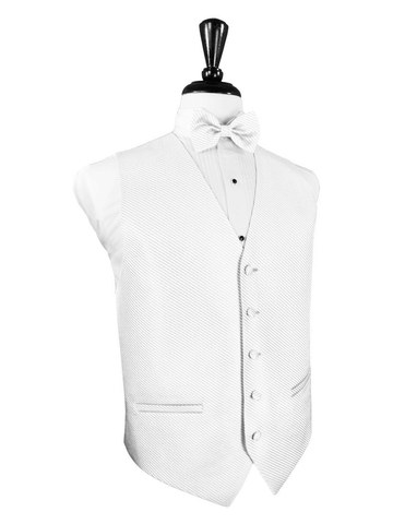 White Venetian Tuxedo Vest