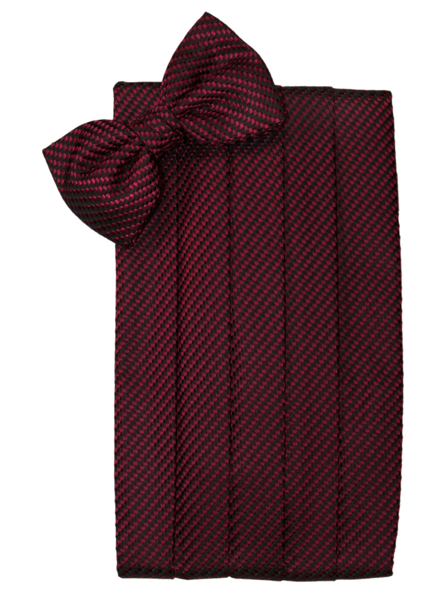 Wine Venetian Cummerbund Set 