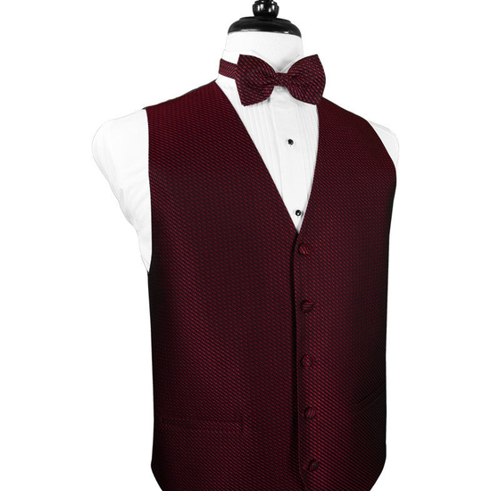 Wine Venetian Tuxedo Vest