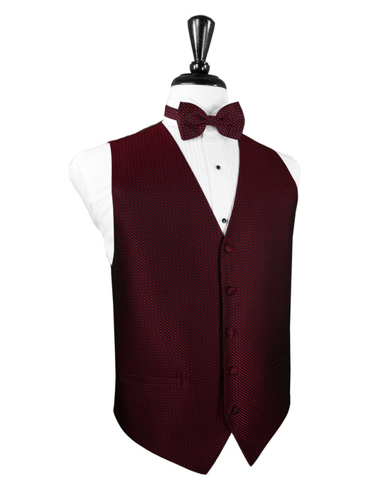 Wine Venetian Tuxedo Vest