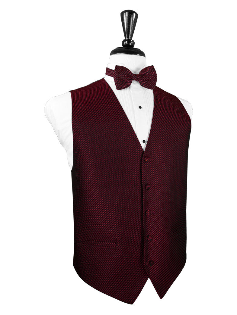 Wine Venetian Tuxedo Vest