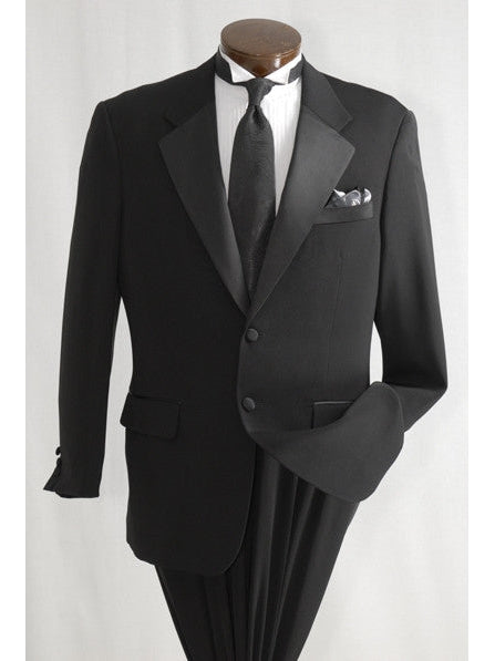 Black 2 Button Tuxedo with Notch Lapel - A Classic Men's Tuxedo